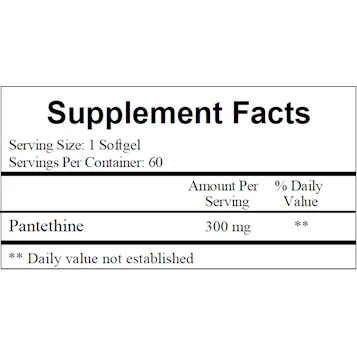 Pantethine-300 60 softgels by Ecological Formulas