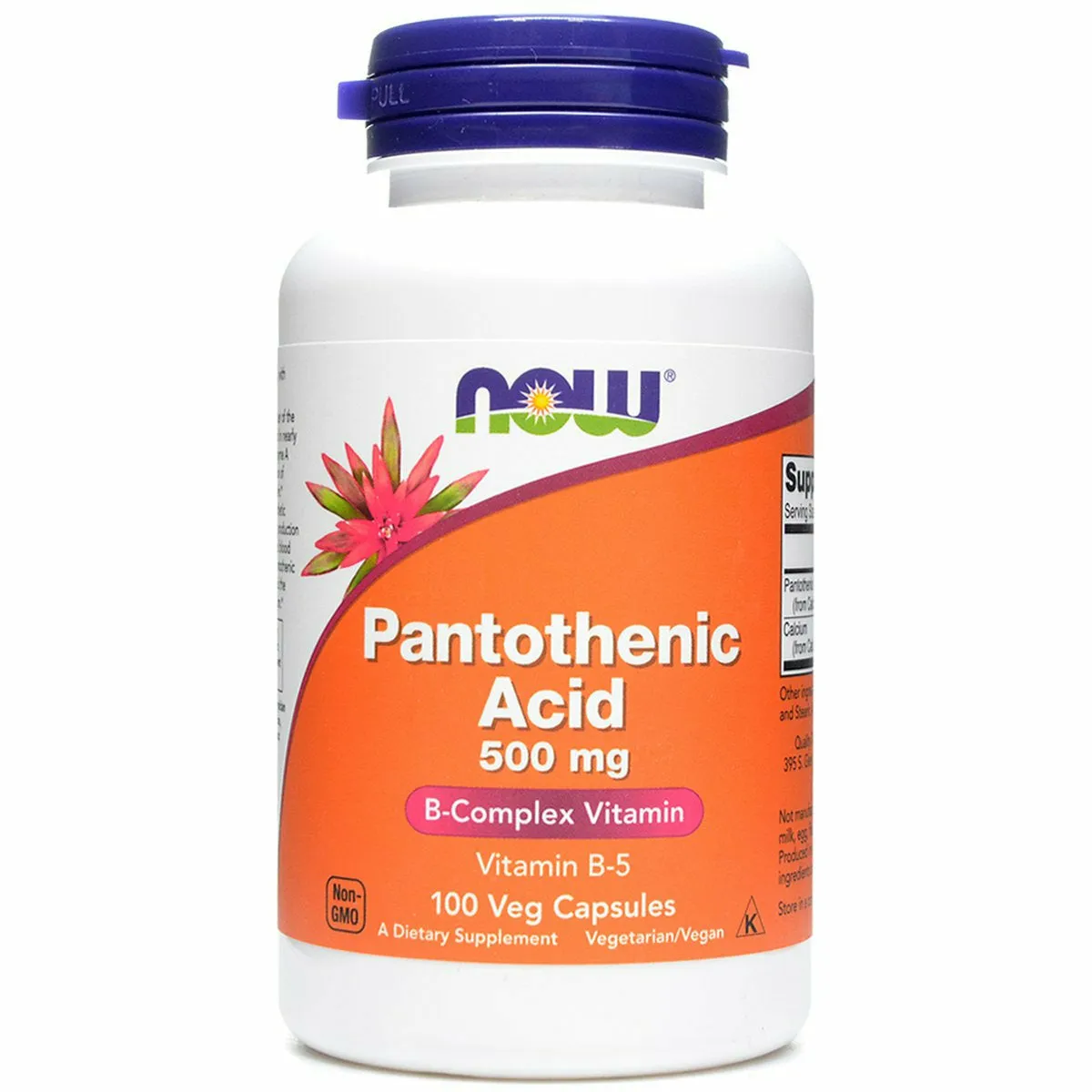 Pantothenic Acid 500 mg 100 caps by NOW