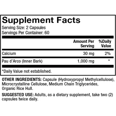 Pau D'Arco 1.000 mg 120 caps by Dr. Mercola