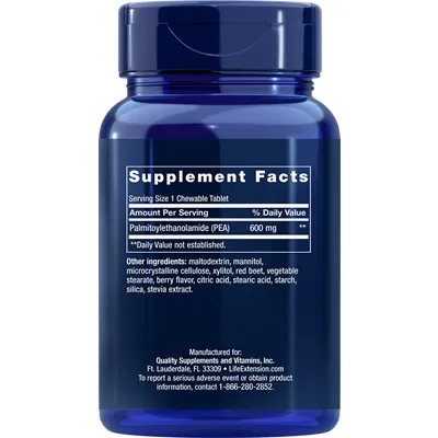 PEA Discomfort Relief 60 chewable tabs by Life Extension