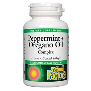 Peppermint & Oregano Oil 60 gels by Natural Factors