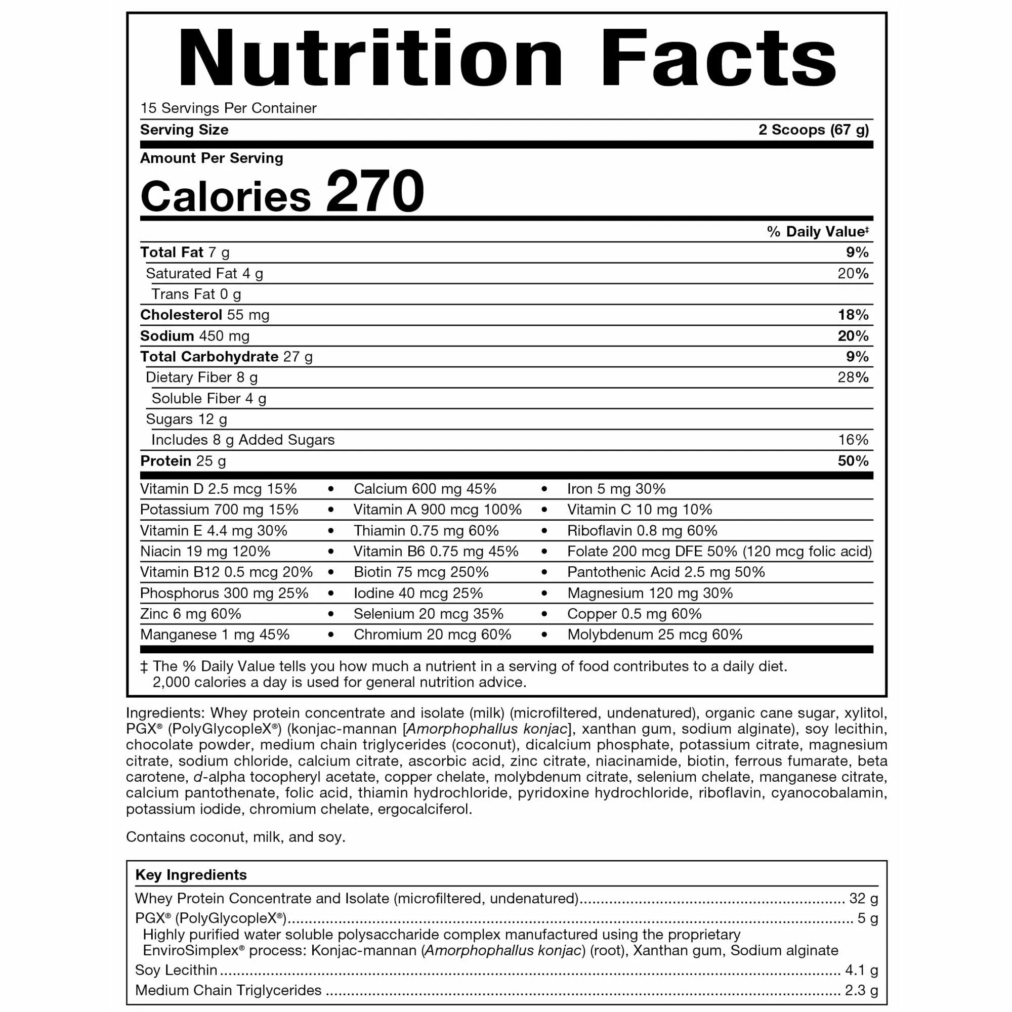 PGX Weight Loss Meal Replacement Chocolate 35 oz by Bioclinic Naturals