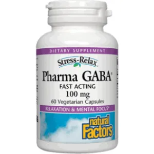 Pharma Gaba 100 mg 60 vegcaps By Natural Factors