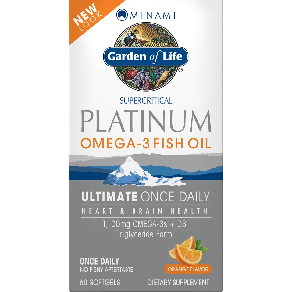 Platinum Omega 3 Fish Oil Or 60 softgels by Garden Of Life