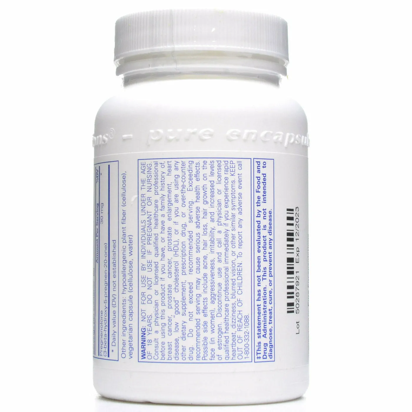 Pregnenolone 30 mg by Pure Encapsulations