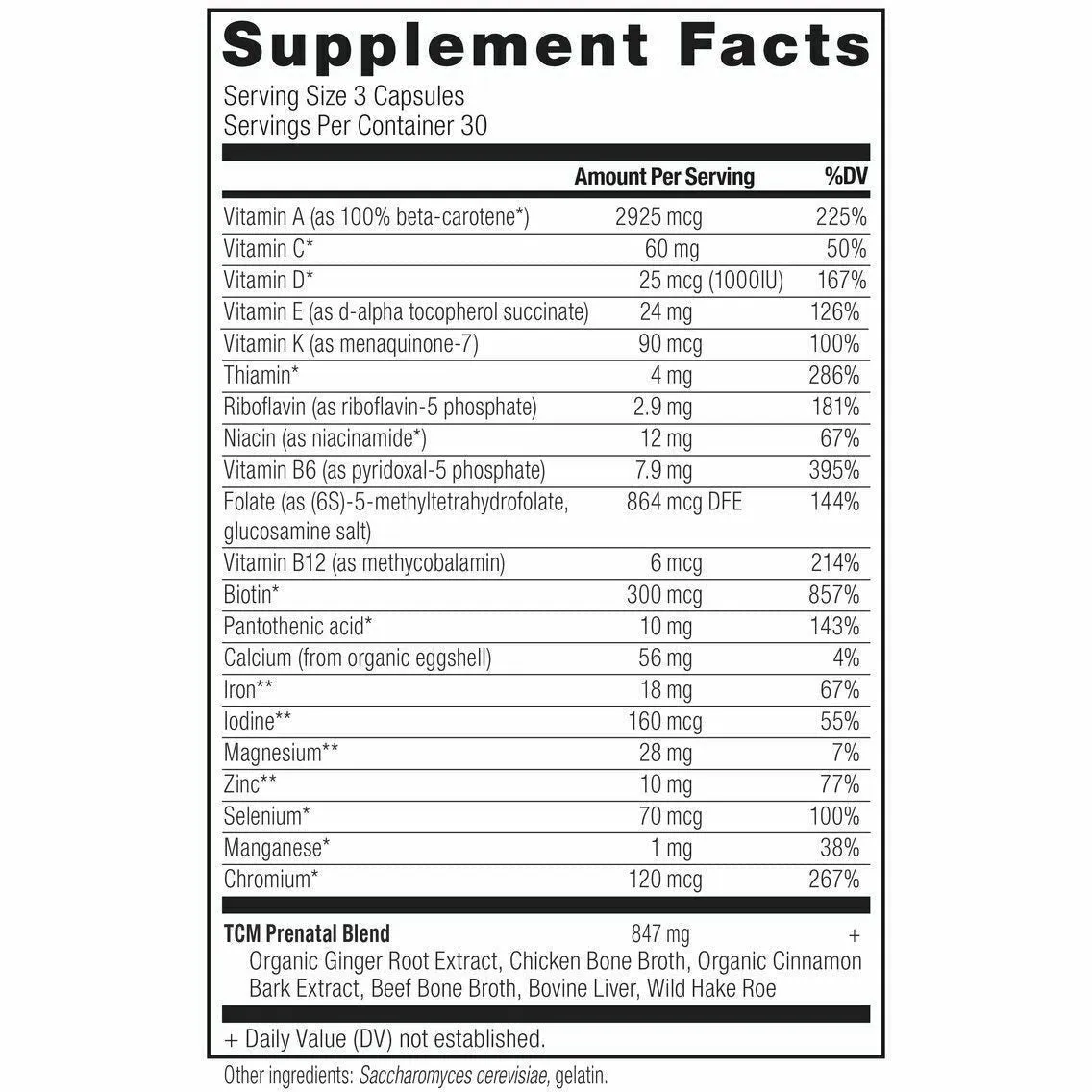 Prenatal TCM 90 caps By Ancient Nutrition