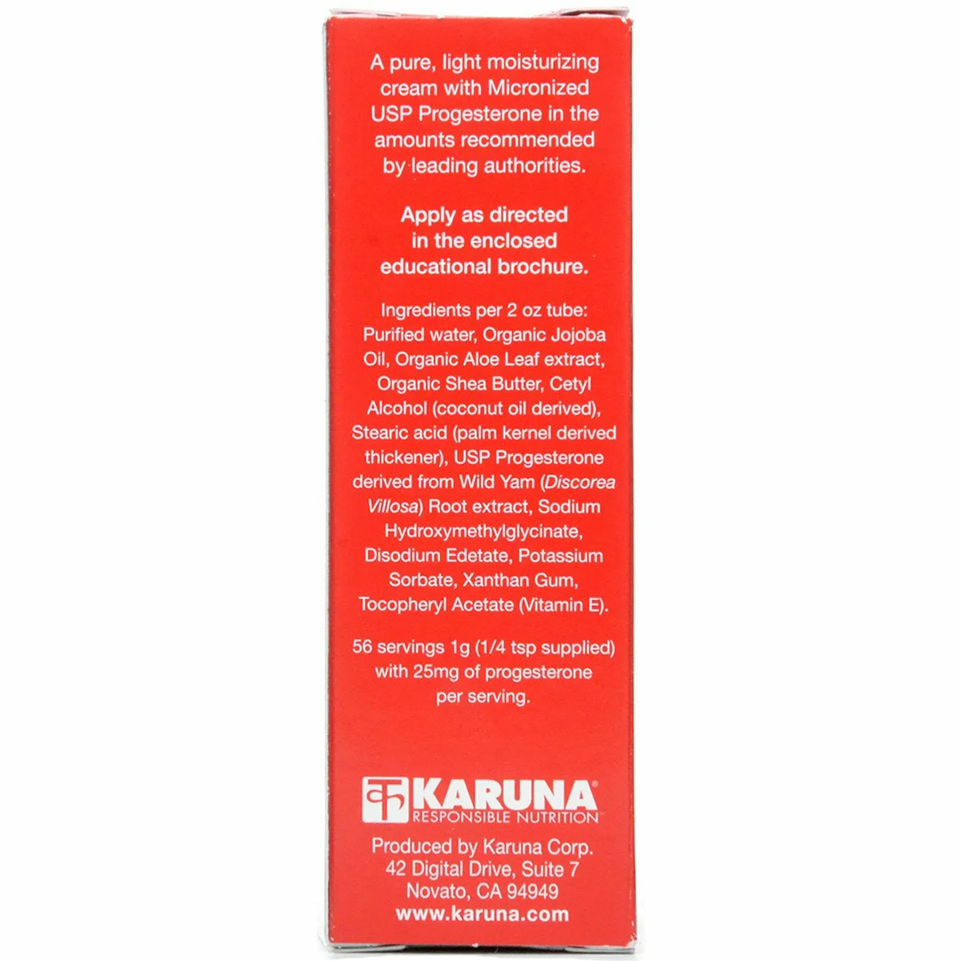 Progesterone Pure Cream 2 oz by Karuna