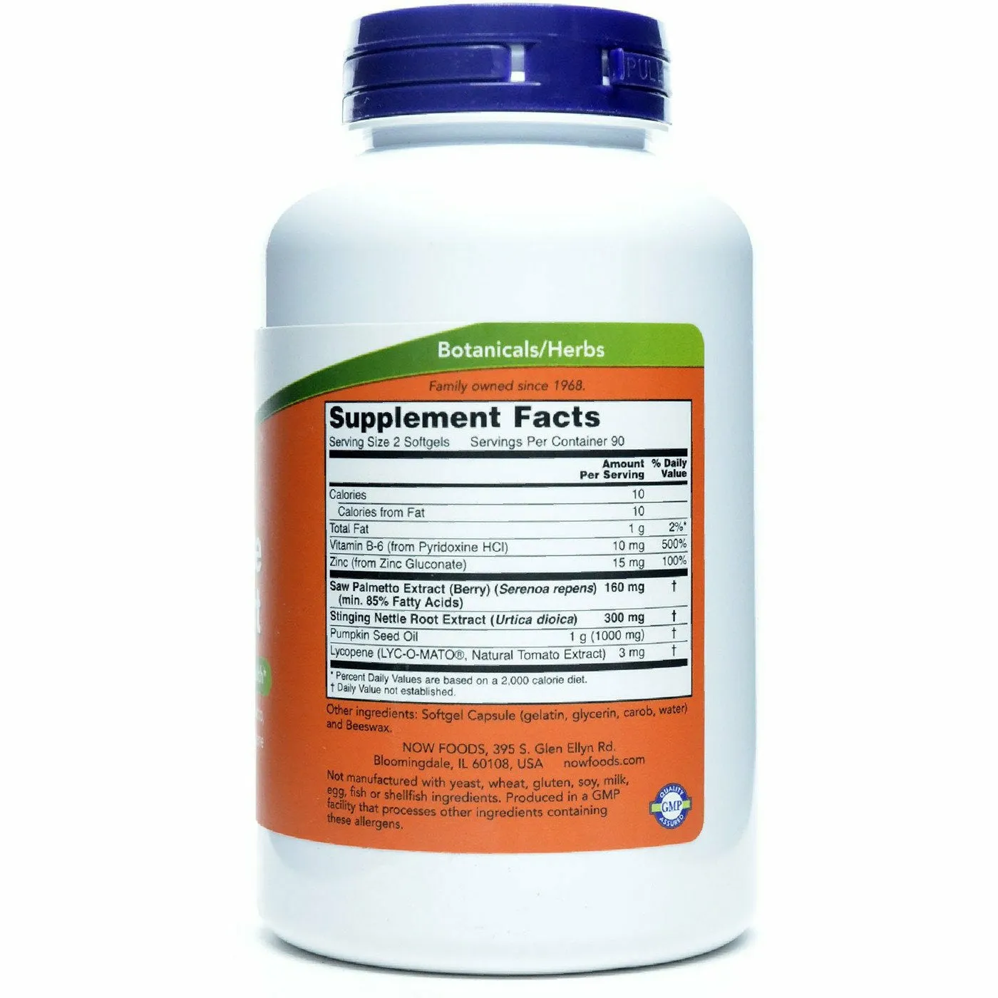 Prostate Support 180 softgels by NOW