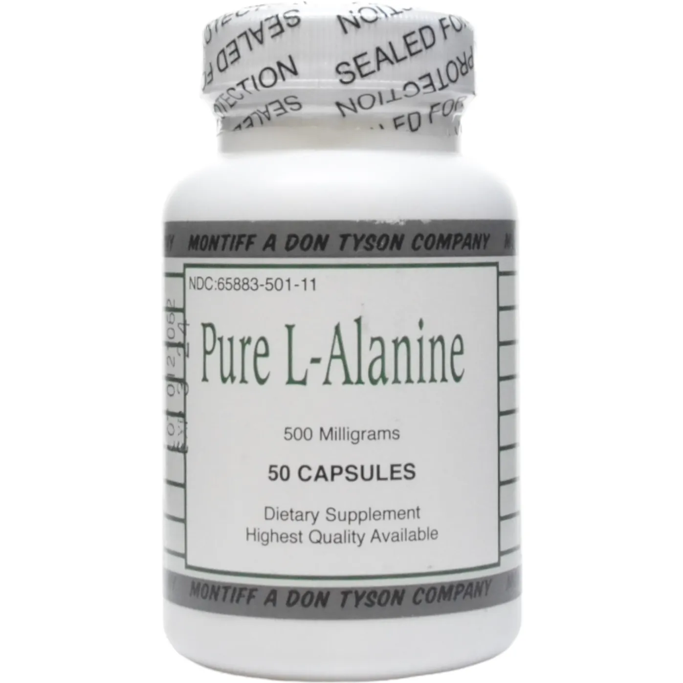 Pure L-Alanine 500 mg 50 caps by Montiff