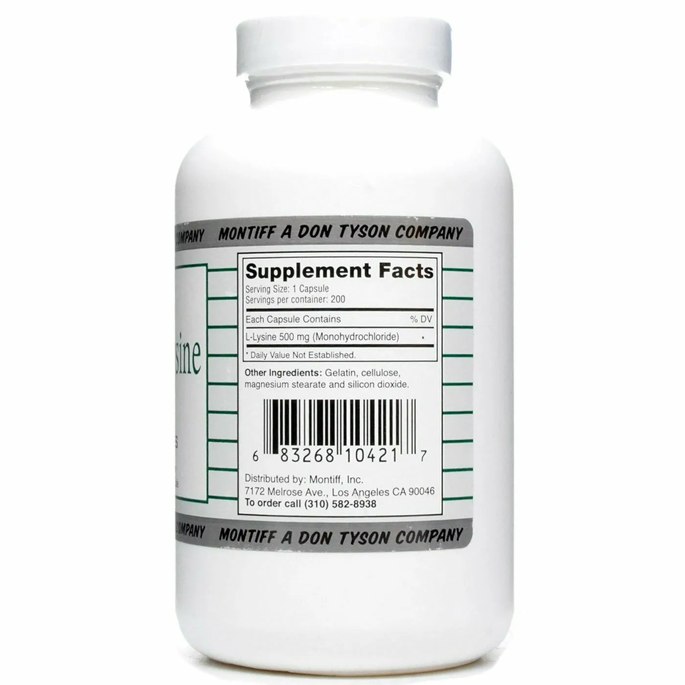 Pure L-Lysine 500 mg by Montiff
