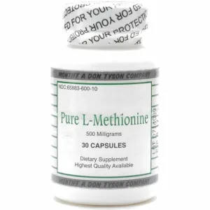 Pure L-Methionine 500 mg 30 caps by Montiff