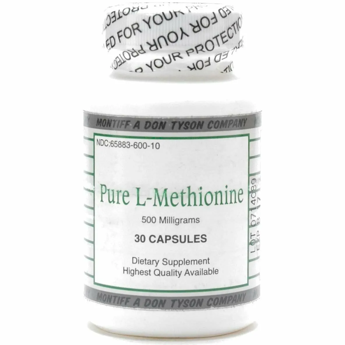 Pure L-Methionine 500 mg 30 caps by Montiff
