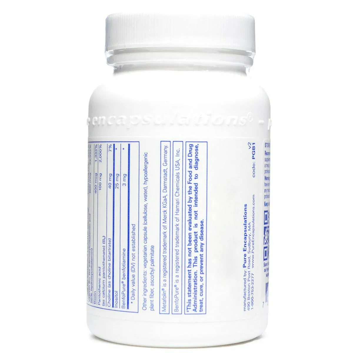 PureGenomics B-Complex 120 caps by Pure Encapsulations
