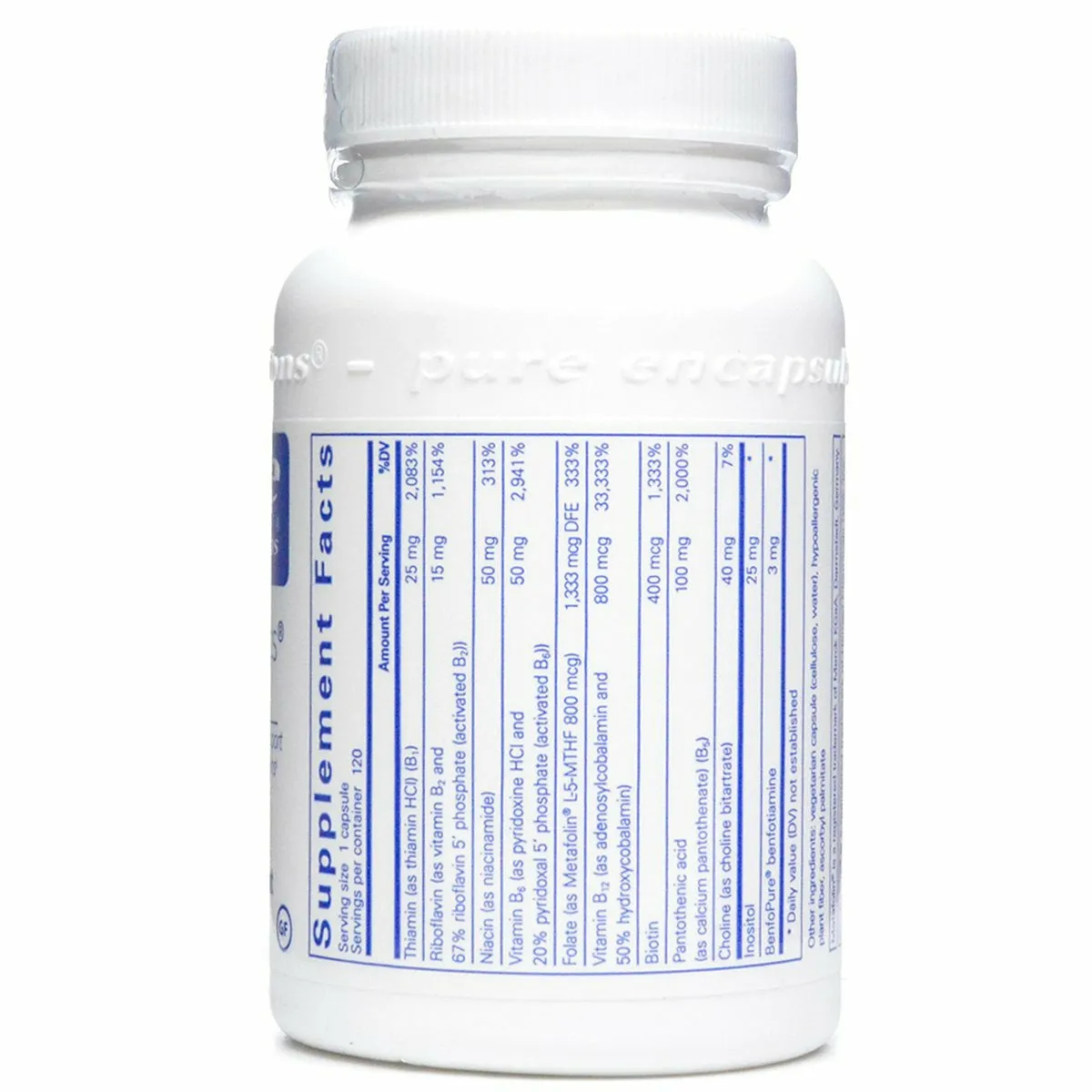 PureGenomics B-Complex 120 caps by Pure Encapsulations