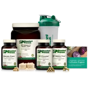 Purification Product Kit with SP Complete Dairy Free and Gastro-Fiber. 1 Kit With SP Complete Dairy Free and Gastro-Fiber
