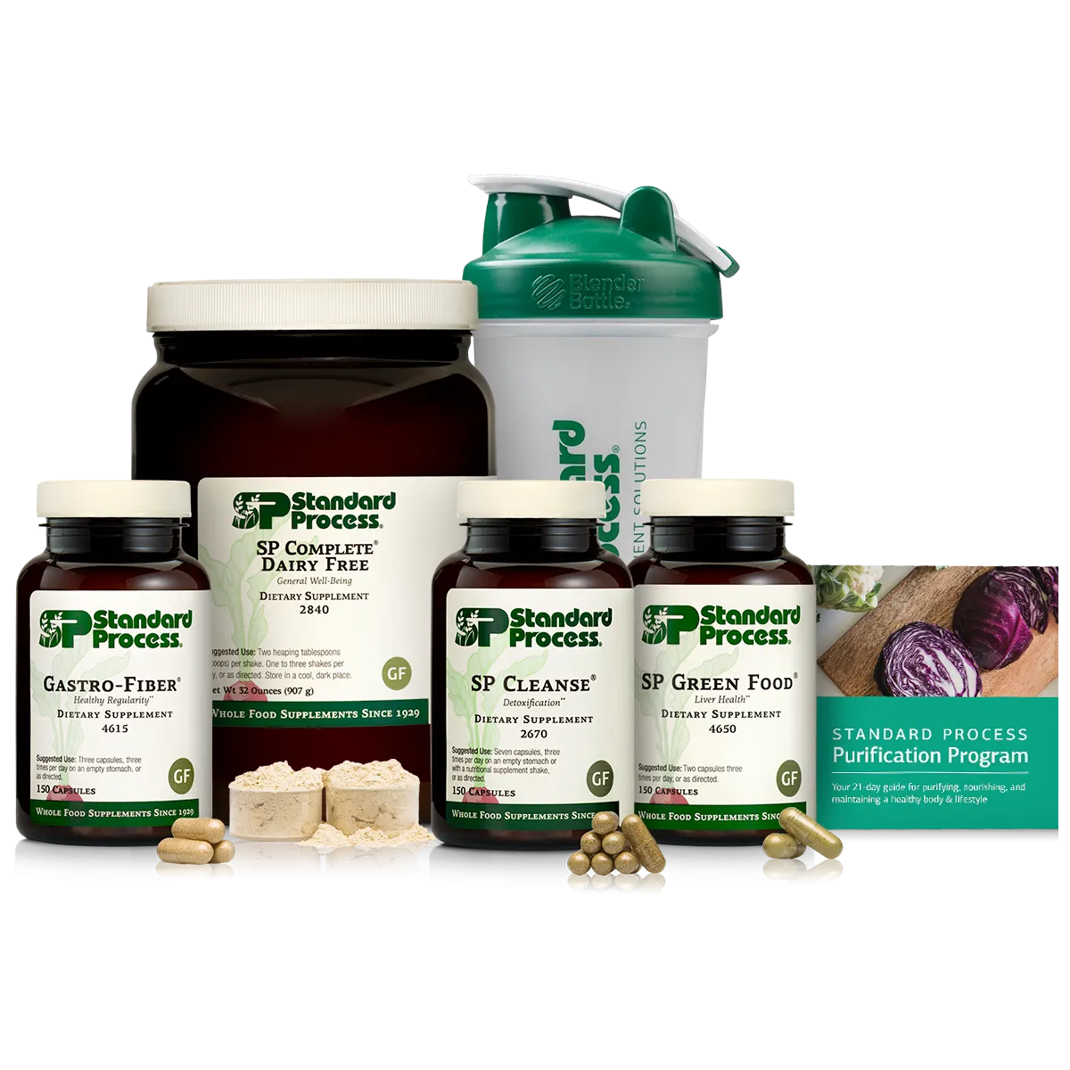 Purification Product Kit with SP Complete Dairy Free and Gastro-Fiber. 1 Kit With SP Complete Dairy Free and Gastro-Fiber