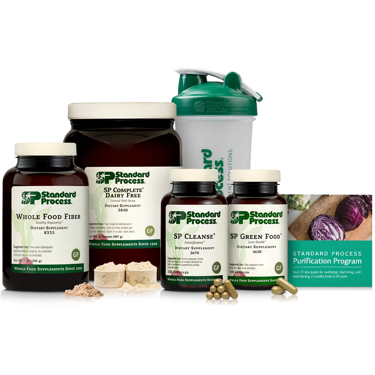 Purification Product Kit with SP Complete Dairy Free and Whole Food Fiber. SP Complete Dairy Free and Whole Food Fiber