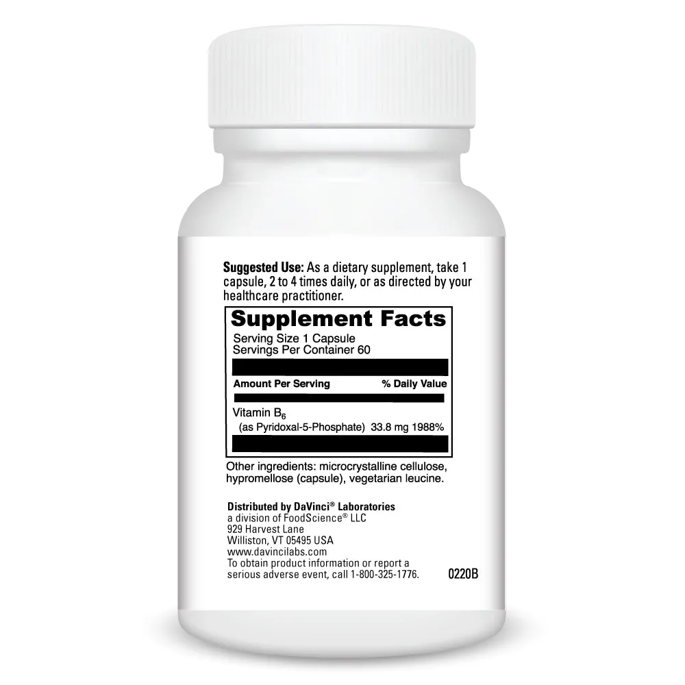 Pyridoxal-5-Phosphate 60 vcaps by Davinci Labs