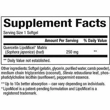 Quercetin LipoMicel Matrix 60 softgels by Natural Factors