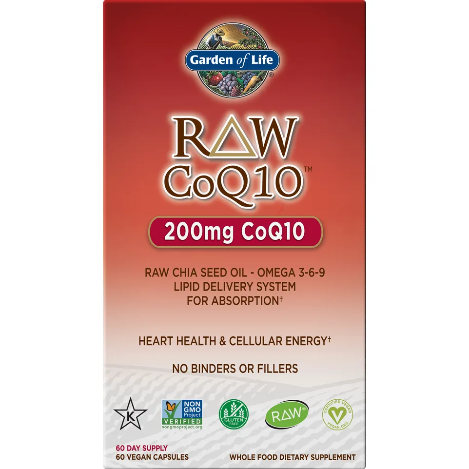 RAW CoQ10 200 mg 60 vegcaps by Garden Of Life