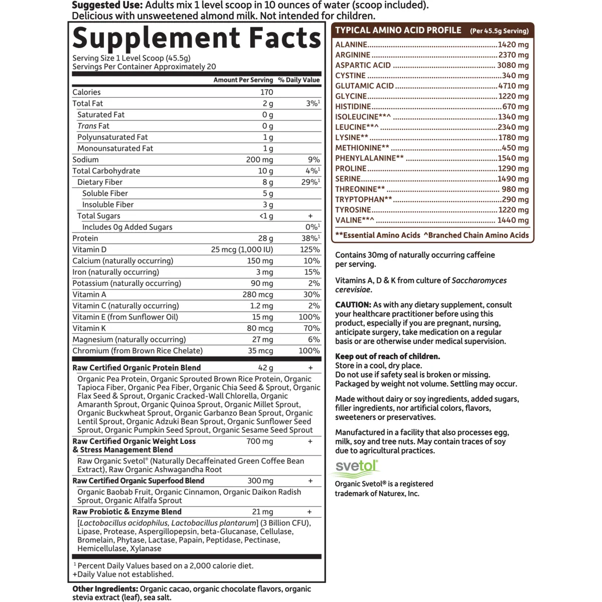 Raw Organic Fit Protein: Chocolate 32.5 oz by Garden of Life Sport