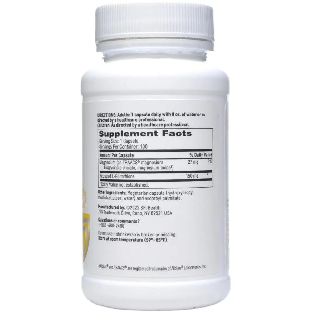 Reduced L-Glutathione 150 mg 100 vcaps by Klaire Labs/SFI Health