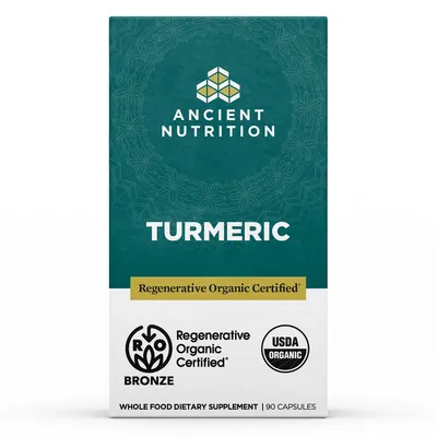 Regenerative Organic Certified Turmeric 90 caps by Ancient Nutrition