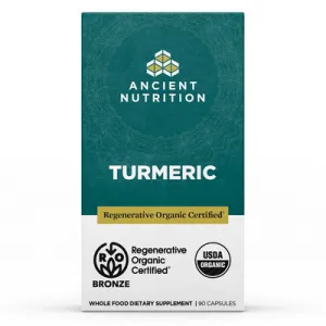Regenerative Organic Certified Turmeric 90 caps by Ancient Nutrition