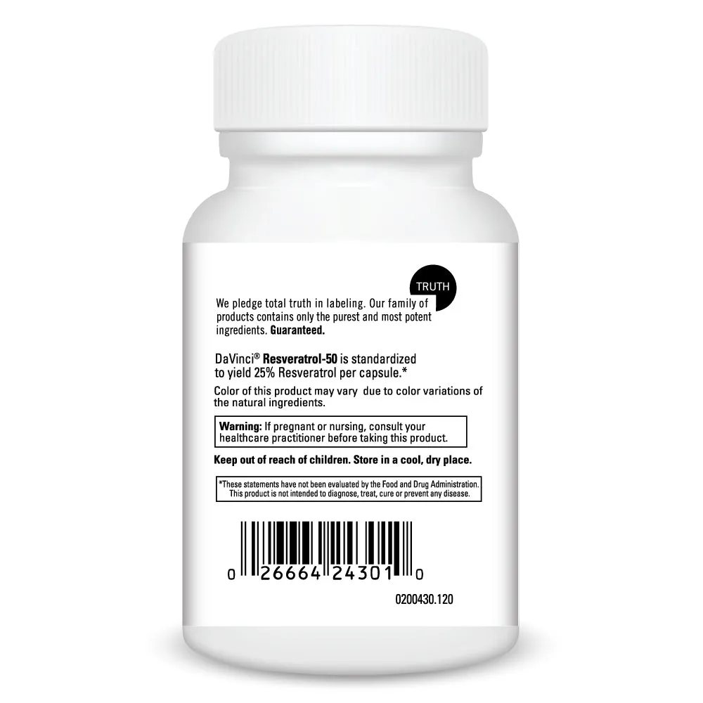 Resveratrol-50 120 caps by Davinci Labs