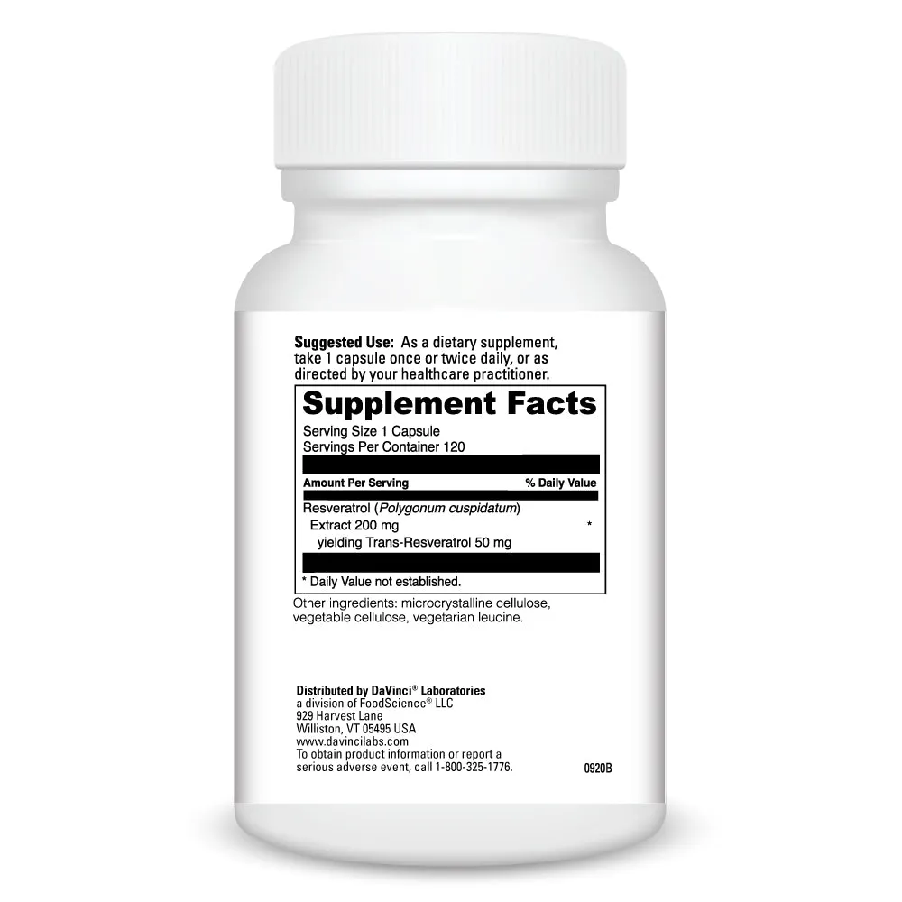 Resveratrol-50 120 caps by Davinci Labs