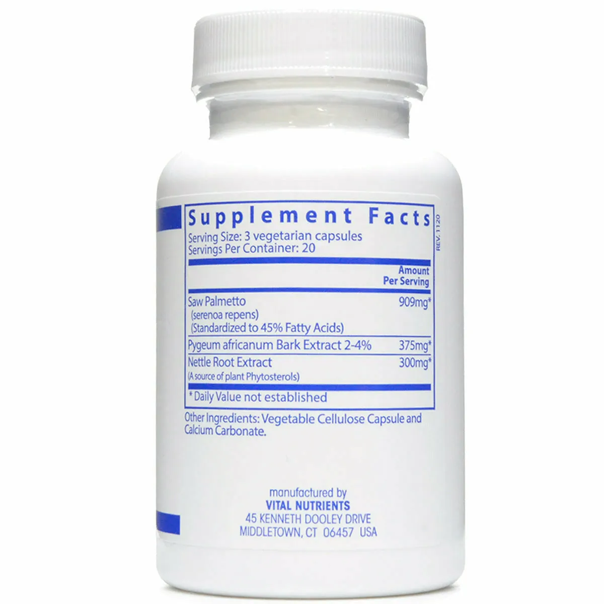 Saw Palmetto. Pygeum. Nettle Root 60 caps by Vital Nutrients