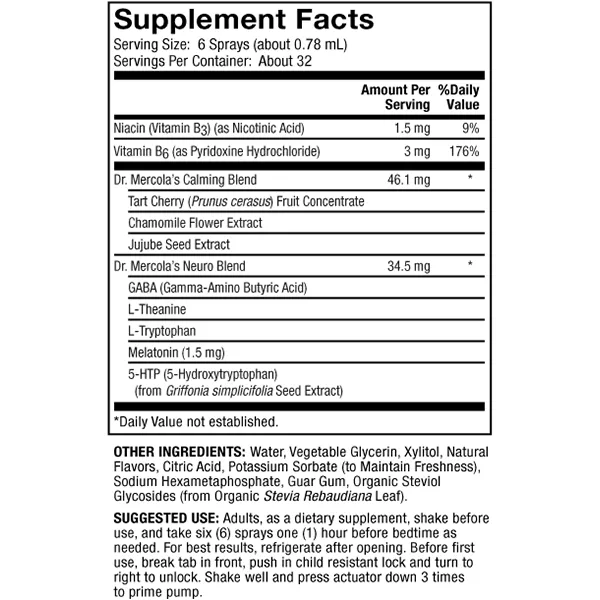 Sleep Support with Melatonin Spray 0.85 fl oz by Dr. Mercola