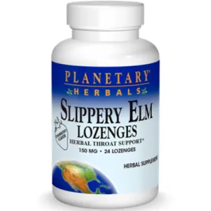 Slippery Elm Lozenges: Strawberry 24 loz by Planetary Herbals