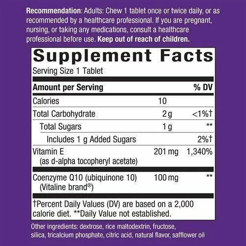 SMART Q10 CoQ10 Orange Creme 100 mg 30 chew by Nature's Way
