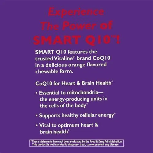 SMART Q10 CoQ10 Orange Creme 100 mg 30 chew by Nature's Way