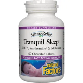 Stress-Relax Tranquil Sleep 60 chew tabs By Natural Factors