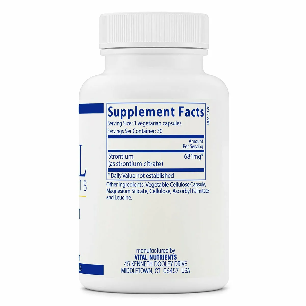 Strontium 227 mg 90 vcaps by Vital Nutrients