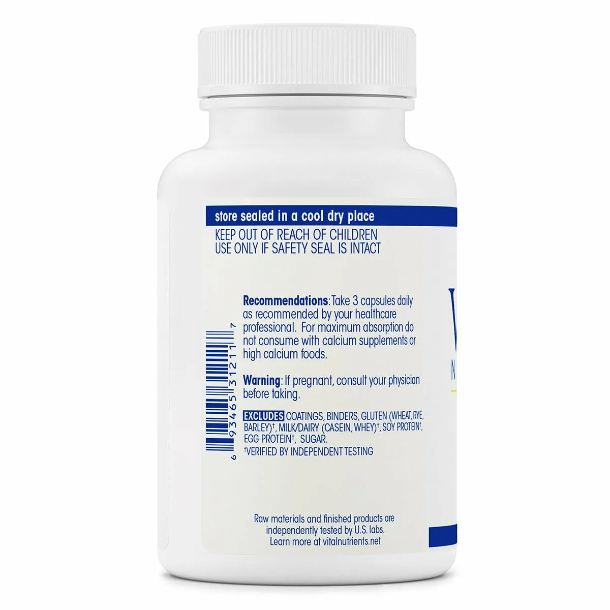 Strontium 227 mg 90 vcaps by Vital Nutrients