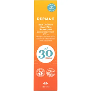 Sun Defense Clear Zinc SPF30 Body 4 oz by DermaE Natural Bodycare