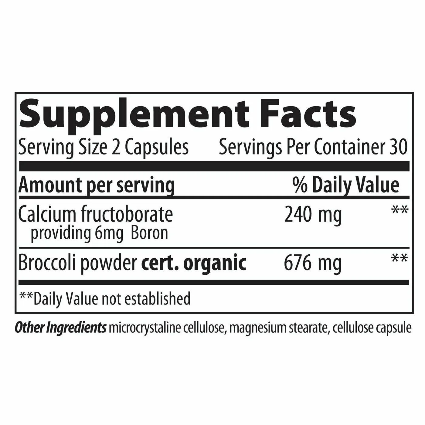 Super Natural Boron 60 veg caps by Vibrant Health