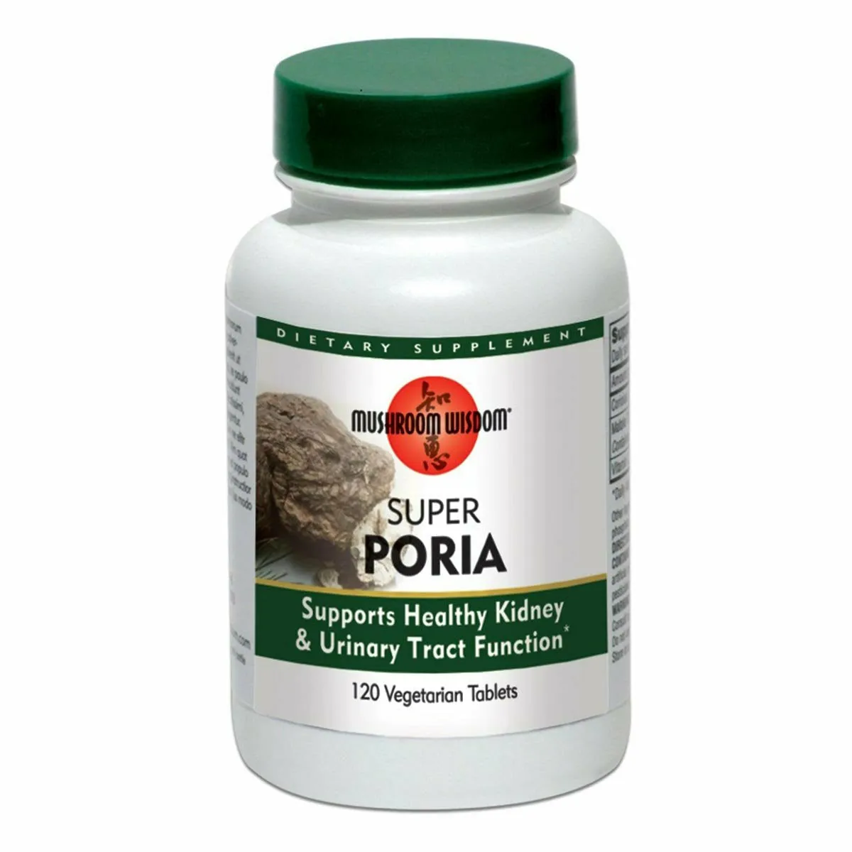 Super Poria 120 veg tabs by Mushroom Wisdom. Inc.