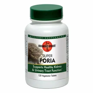 Super Poria 120 veg tabs by Mushroom Wisdom. Inc.