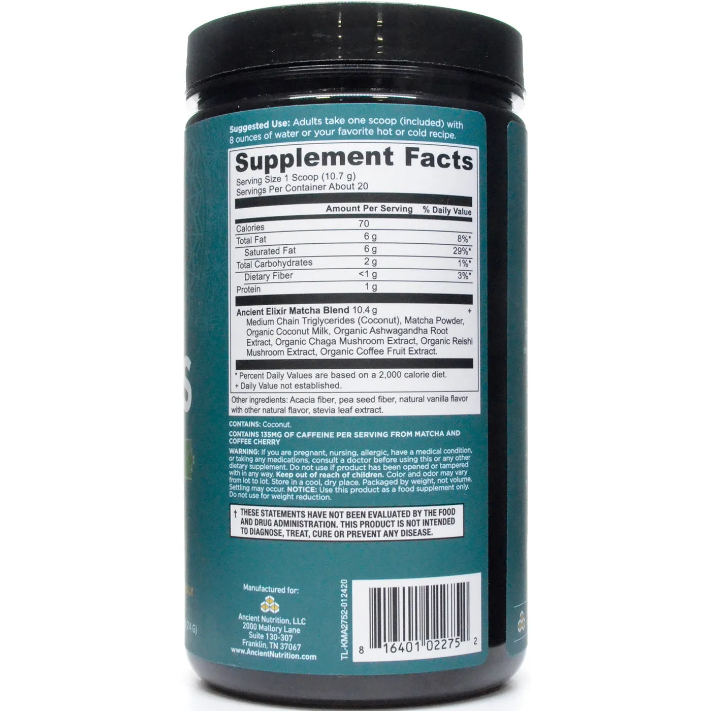 Superfood Matcha Powder 7.5 oz By Ancient Nutrition