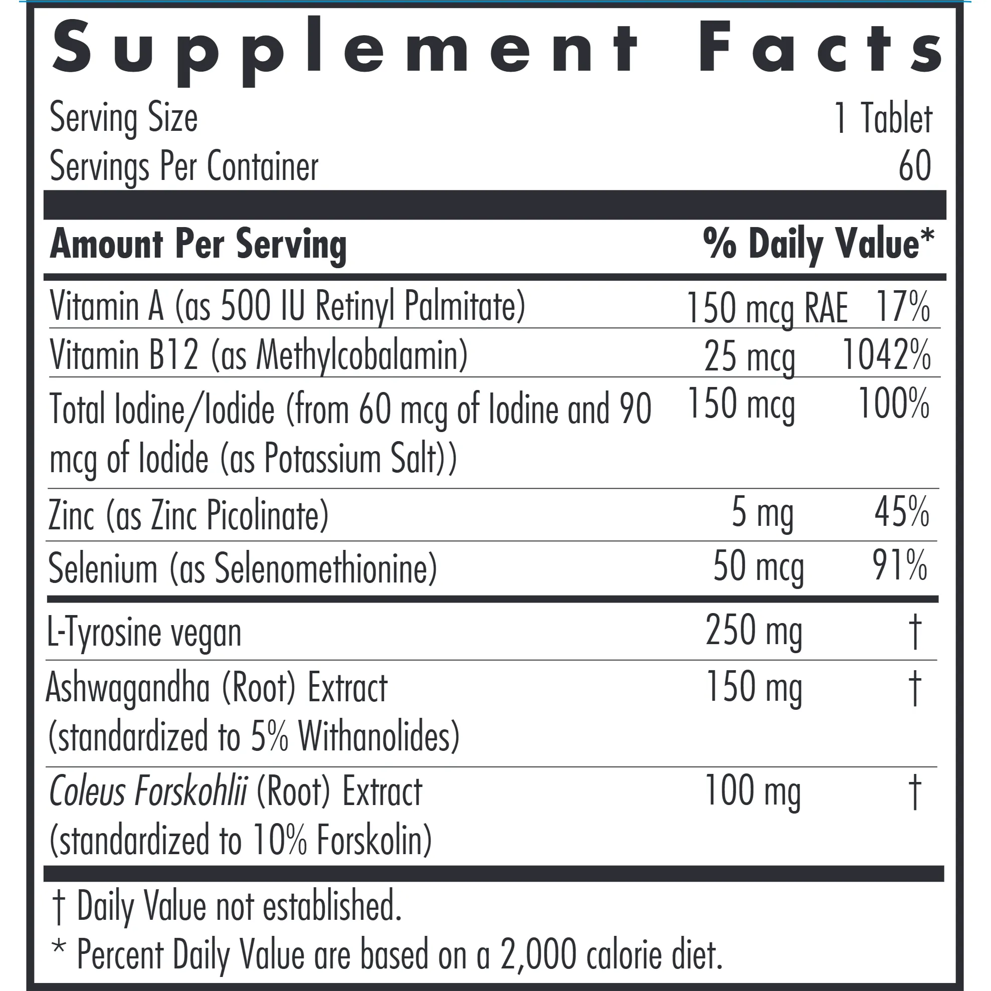 Thyroid Nutrition with Iodoral 60 tabs by Allergy Research Group