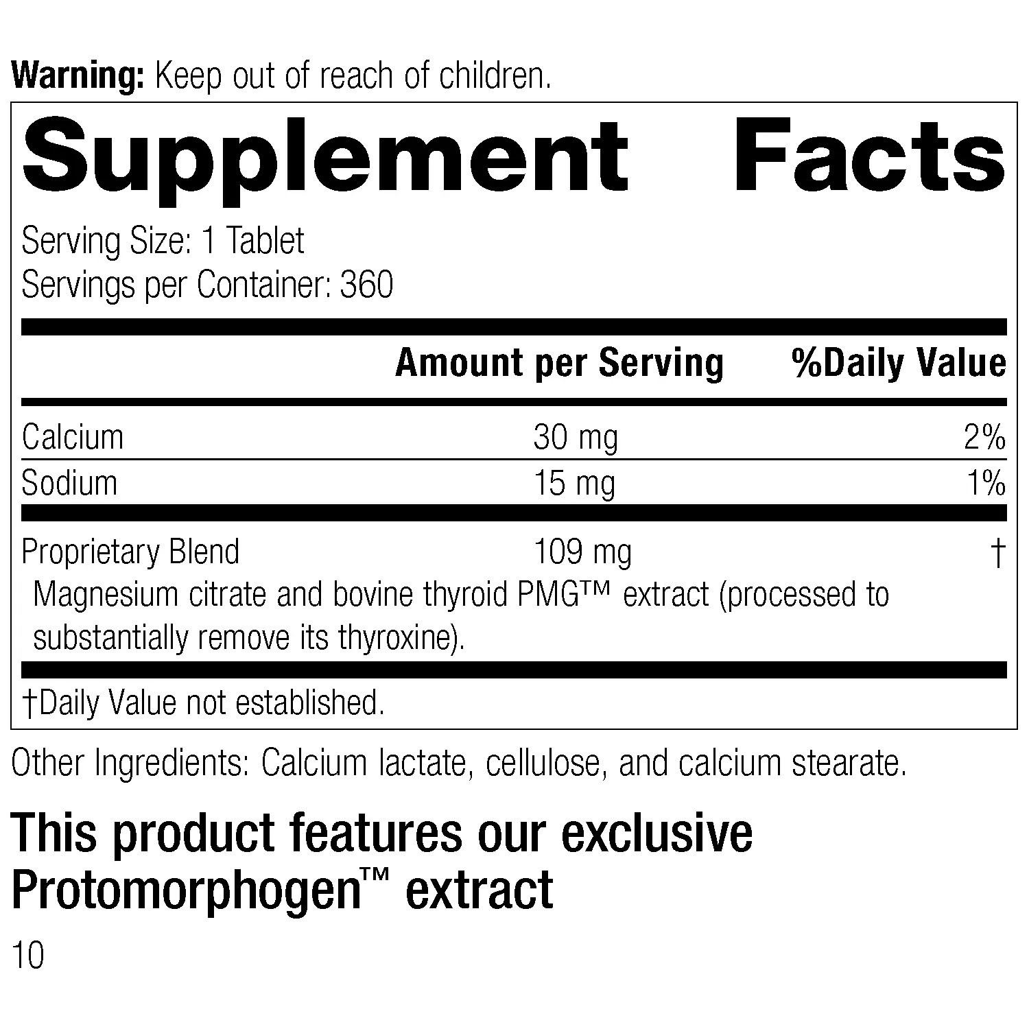 Thytrophin PMG. 360 Tablets