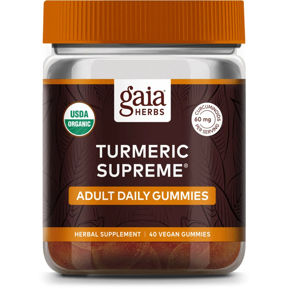 Turmeric Supreme Adult Daily 40 gummies by Gaia Herbs