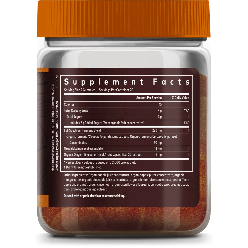 Turmeric Supreme Adult Daily 40 gummies by Gaia Herbs