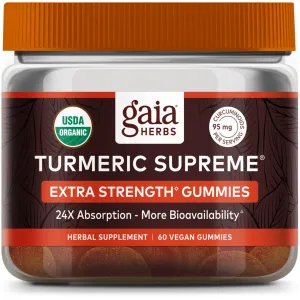 Turmeric Supreme Extra Strength 60 gummies by Gaia Herbs