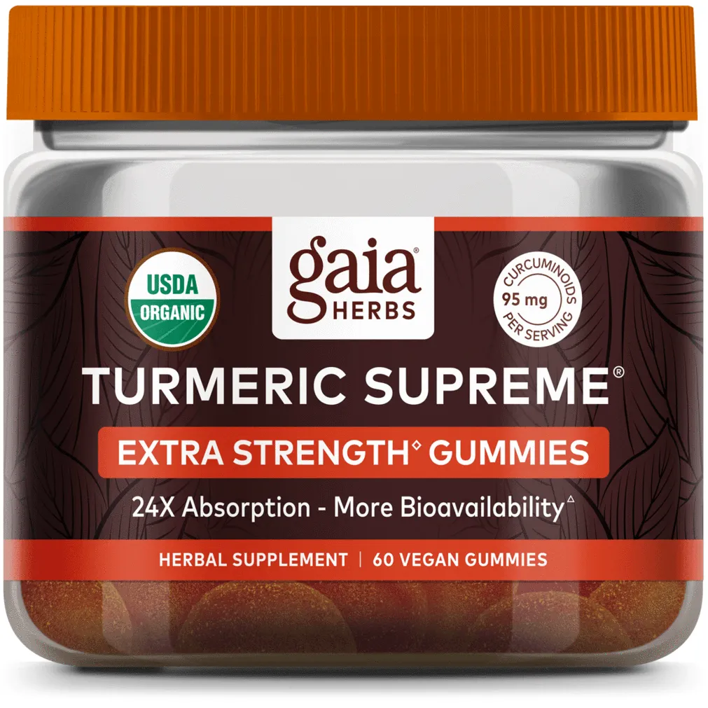 Turmeric Supreme Extra Strength 60 gummies by Gaia Herbs