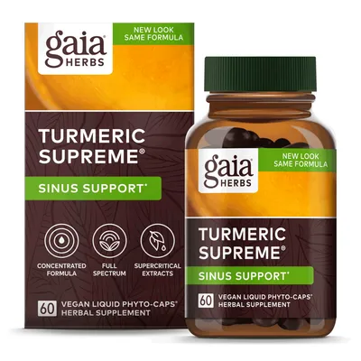 Turmeric Supreme Sinus Support 60 phyto-caps by Gaia Herbs